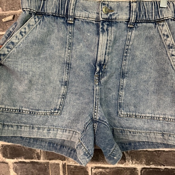 Gap 4" Mid Rise Denim Utility Shorts Jean denim - Picture 4 of 9